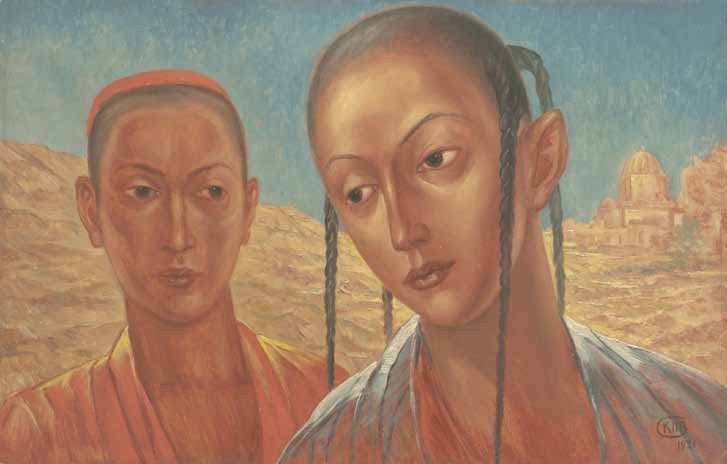 Kuzma Petrov-Vodkin — East Boy and Girl, 1921, 1921