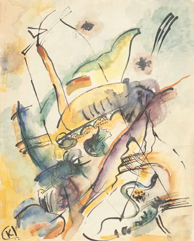 Vasily Kandinsky — Untitled, 1917 (35.0 × 28.5 cm), 1917